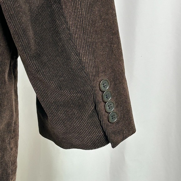 Pronto Uomo Corduroy Sport Coat Mens 46L XLT Brown 100% Cotton Blazer Jacket EUC - Picture 10 of 13